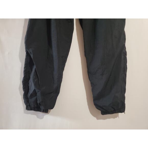 Nike VTG 90s Ankle Zip Lined Nylon Track Jogger Pants Mens L Black Swoosh Logo - Picture 6 of 10